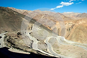 road pattern at ladakh j&k india