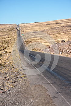 Road in the Peruvian highlands