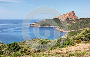 On the road between Piana and the beach of Arone - Corsica France