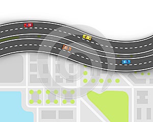 Road point information art map.