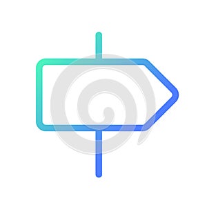 Road pointer pixel perfect gradient linear ui icon