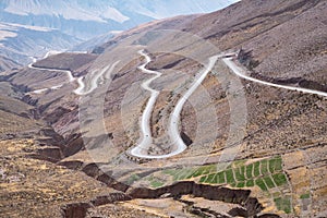 Road from Purmamarca to Salinas Grandes, Argentina