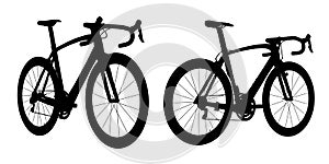 Road racing bike silhouette 2in1 B