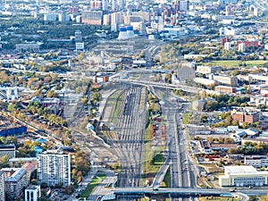 Road and Railway Circle on northwest of Moscow photo