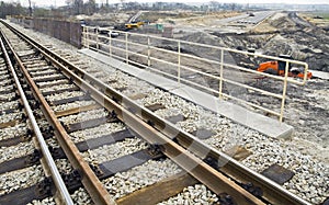 Road and railway under construction