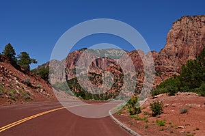 Road through red rocks