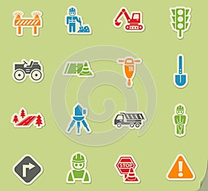 road repairs icon set