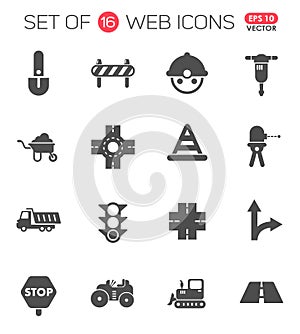 road repairs icon set