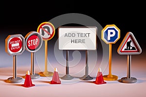 Road Repairs - Toy Road Signs - Add Text