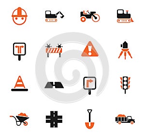 road repairs icon set