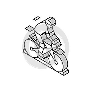 road riding isometric icon vector illustration