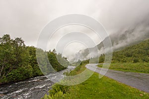 Road and river