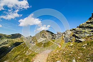 Road with rocks in the mountains