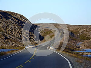 Road in rocky badlands