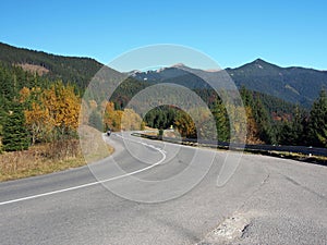 Road and Rohace, Western Tatras, Slovakia