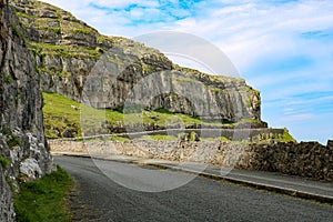 Road round the great orme in north wales