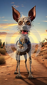 Road Runner Dog - An Animated Adventure On The Wide Desert Road