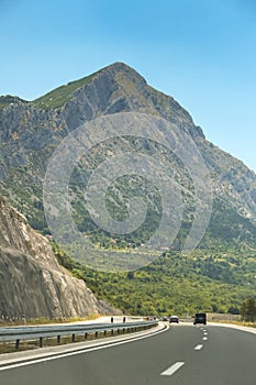 Road through rural landscape