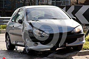 Frontal crash photo