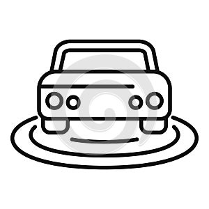 Road safety vehicle icon outline vector. Road sensor