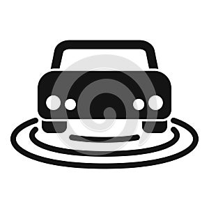 Road safety vehicle icon simple vector. Road sensor