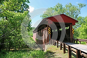 The road through Sarvis Fork Creek Covered bridge, 1887