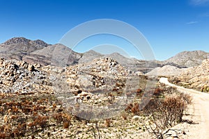 The road of the scorched earth on The Swartberg Pass