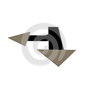 Road sectoring arrow straight