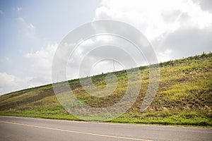 Road side hills view