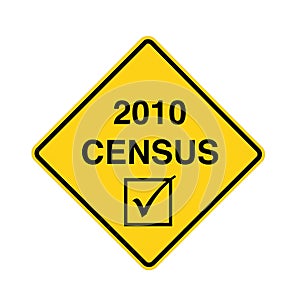 Road sign - 2010 census