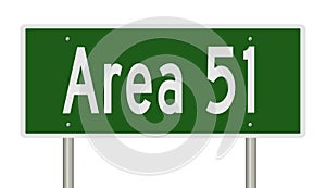 Road sign for Area 51 photo