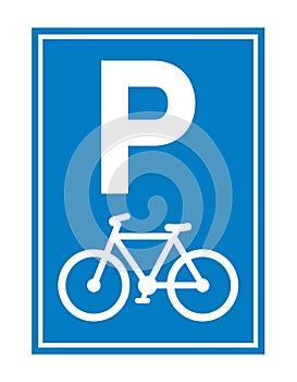 Road sign. Bicycle parking