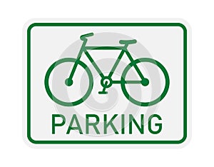 Road sign. Bicycle parking