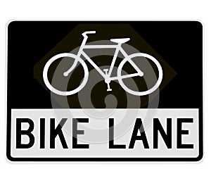 Road sign - bike lane