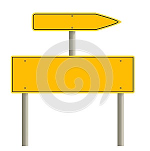 road sign blank template. Road sign set traffic blank sign mockup blank.