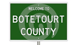 Road sign for Botetourt County
