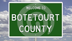 Road sign for Botetourt County