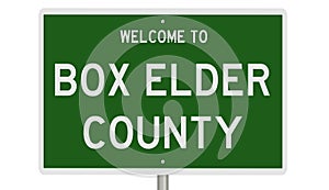 Road sign for Box Elder County