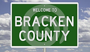 Road sign for Bracken County