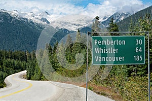 Road Sign in British Columbia