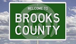 Road sign for Brooks County