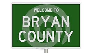 Road sign for Bryan County