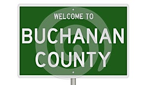 Road sign for Buchanan County