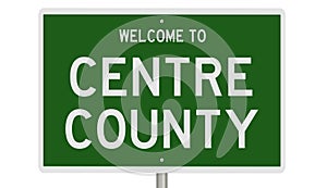 Road sign for Centre County