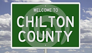 Road sign for Chilton County