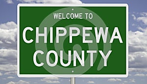 Road sign for Chippewa County