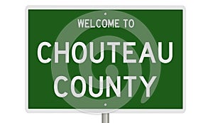 Road sign for Chouteah County