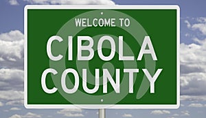 Road sign for Cibola County photo