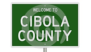 Road sign for Cibola County photo