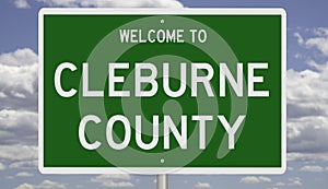 Road sign for Cleburne County